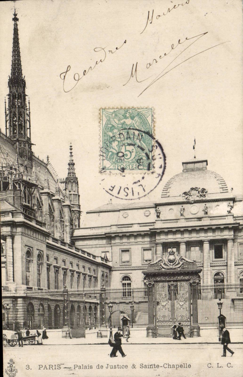 Paris - 1 Palais de Justice et Ste Chapelle - CPA