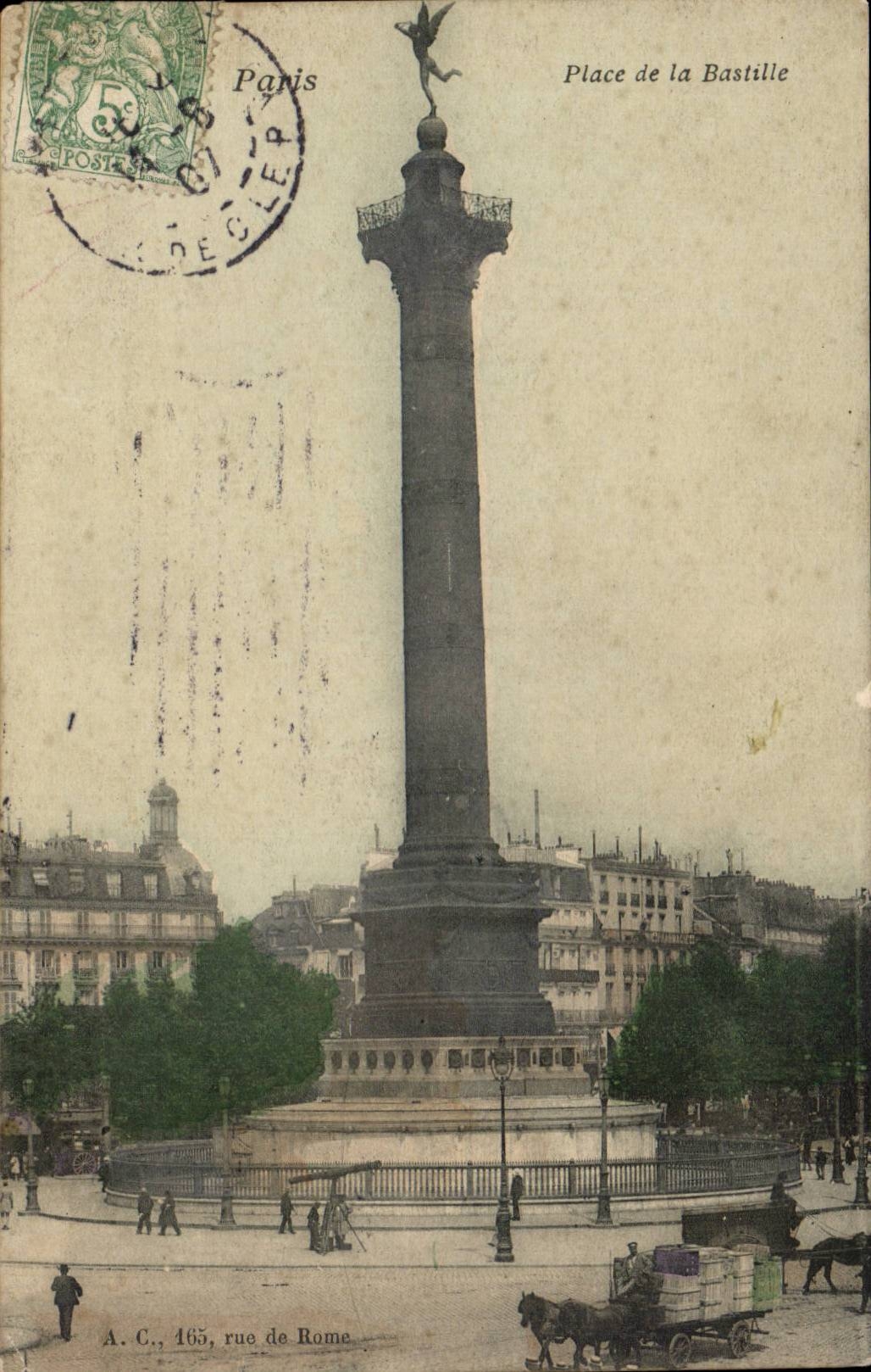 Paris - 11 - Place of the Bastille - CPA