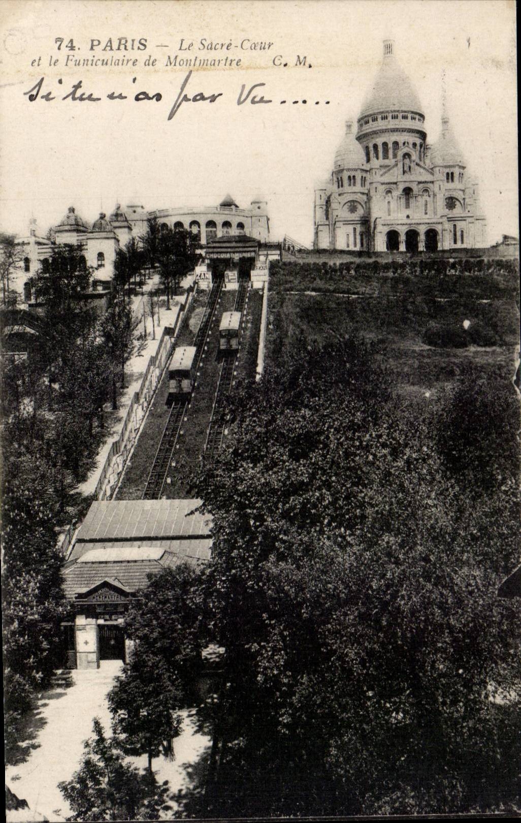 Paris - 18 - Le Sacre Coeur - Funiculaire - CPA