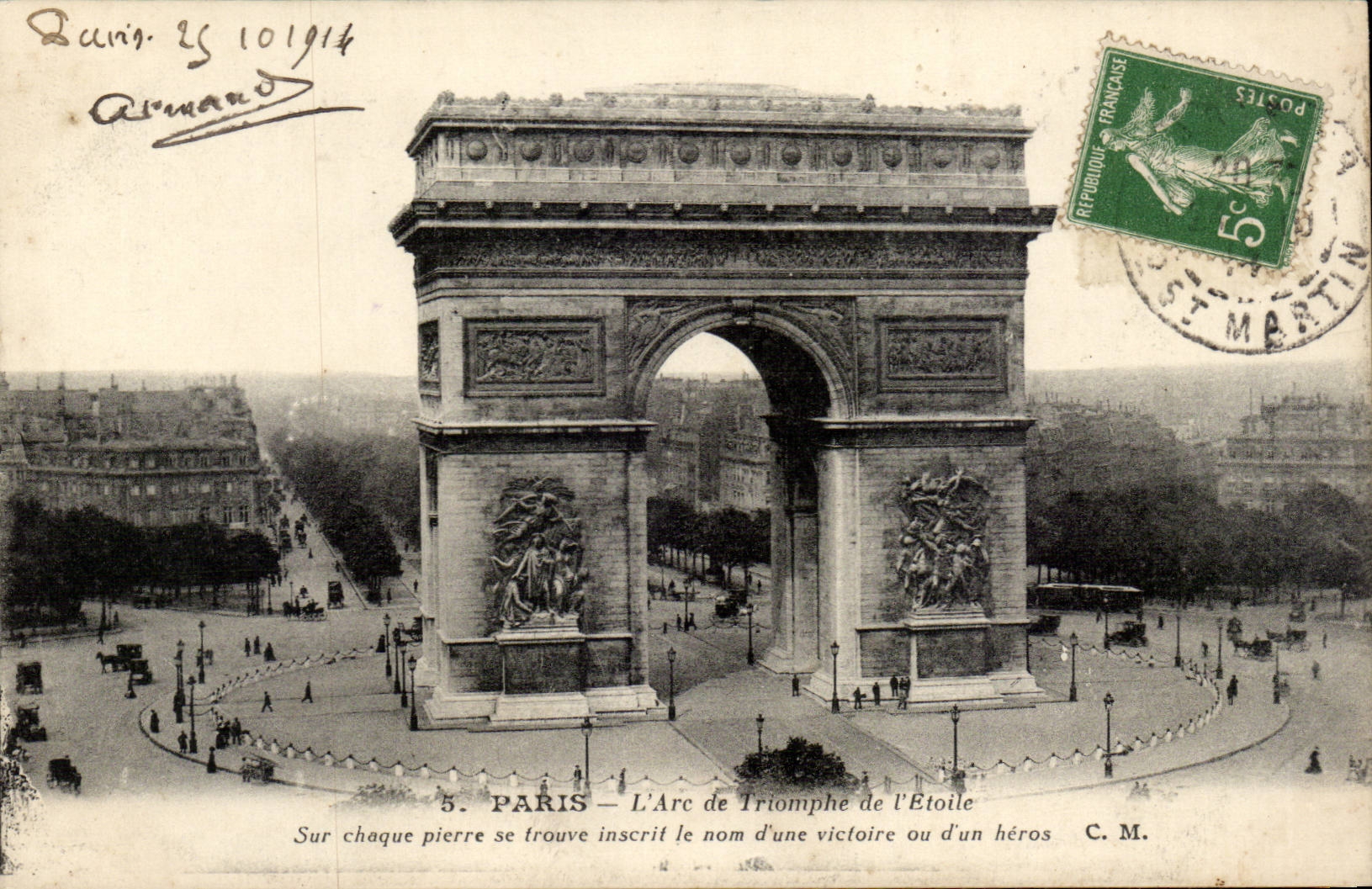 Paris - 8 - Arc de Triomphe of Etoile - CPA