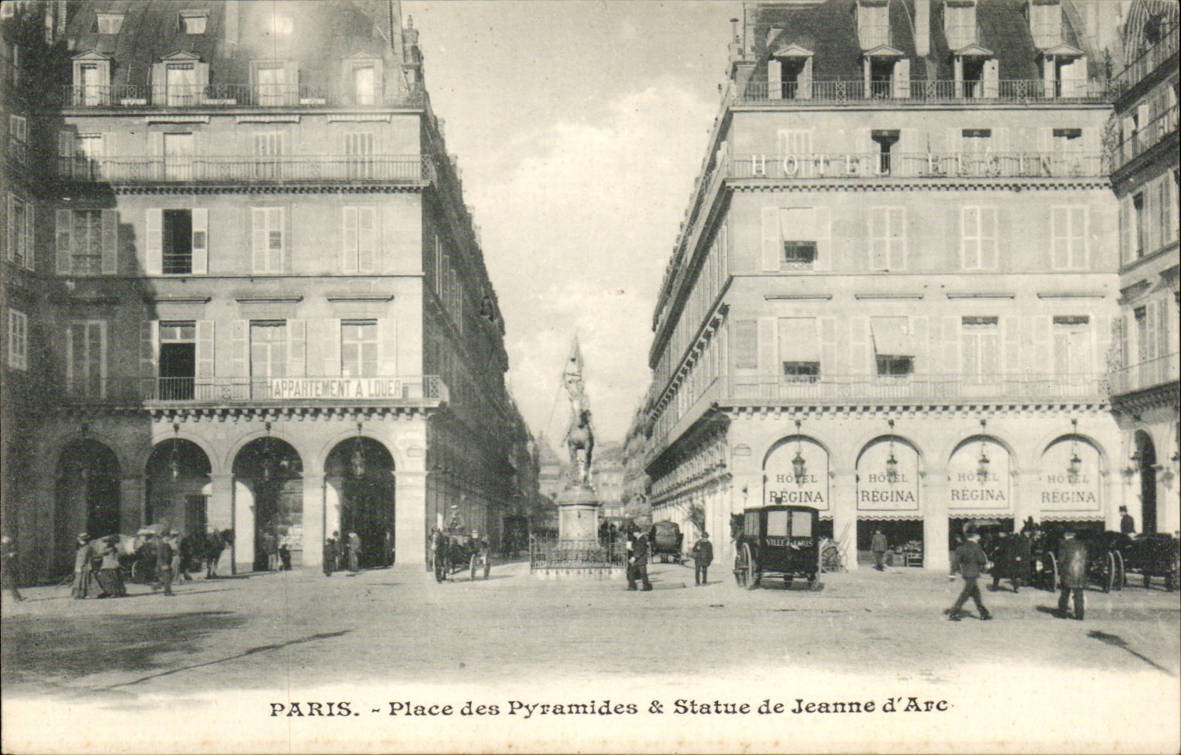 Paris - 1 - Place des Pyramides et Statue de Jeanne d'Arc - CPA