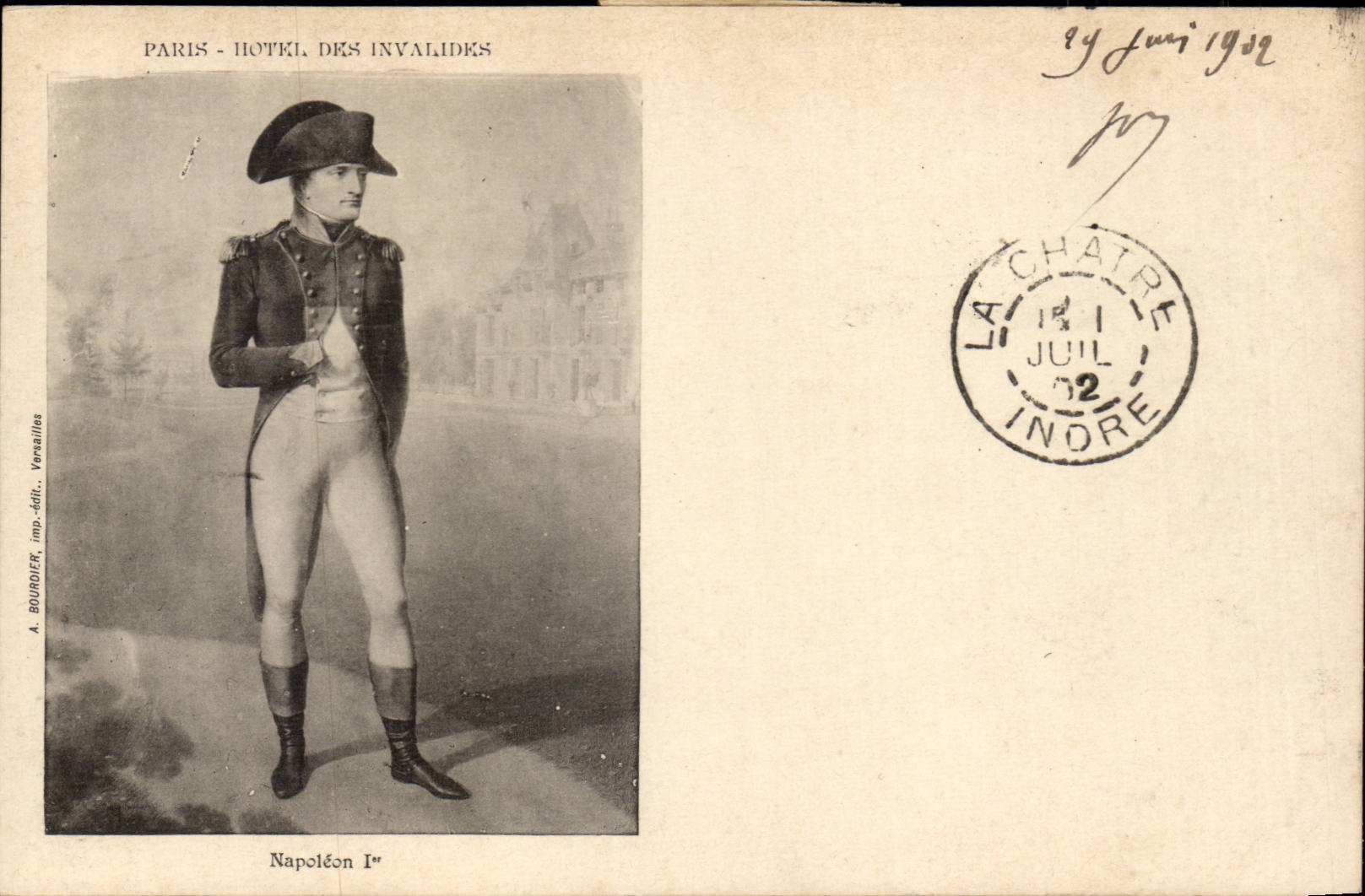 Paris - 7 - Hotel of Invalides - Napoleon - the Handsome Portrait off Napoleon CPA