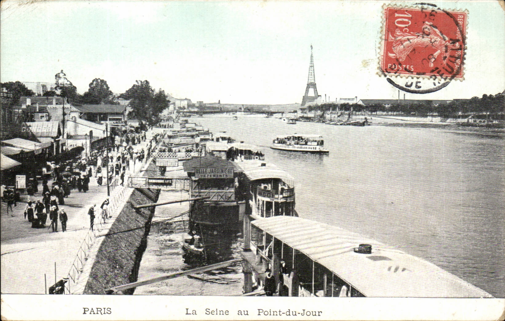 Paris - La Seine au Point du Jour CPA (Tour Eiffel)