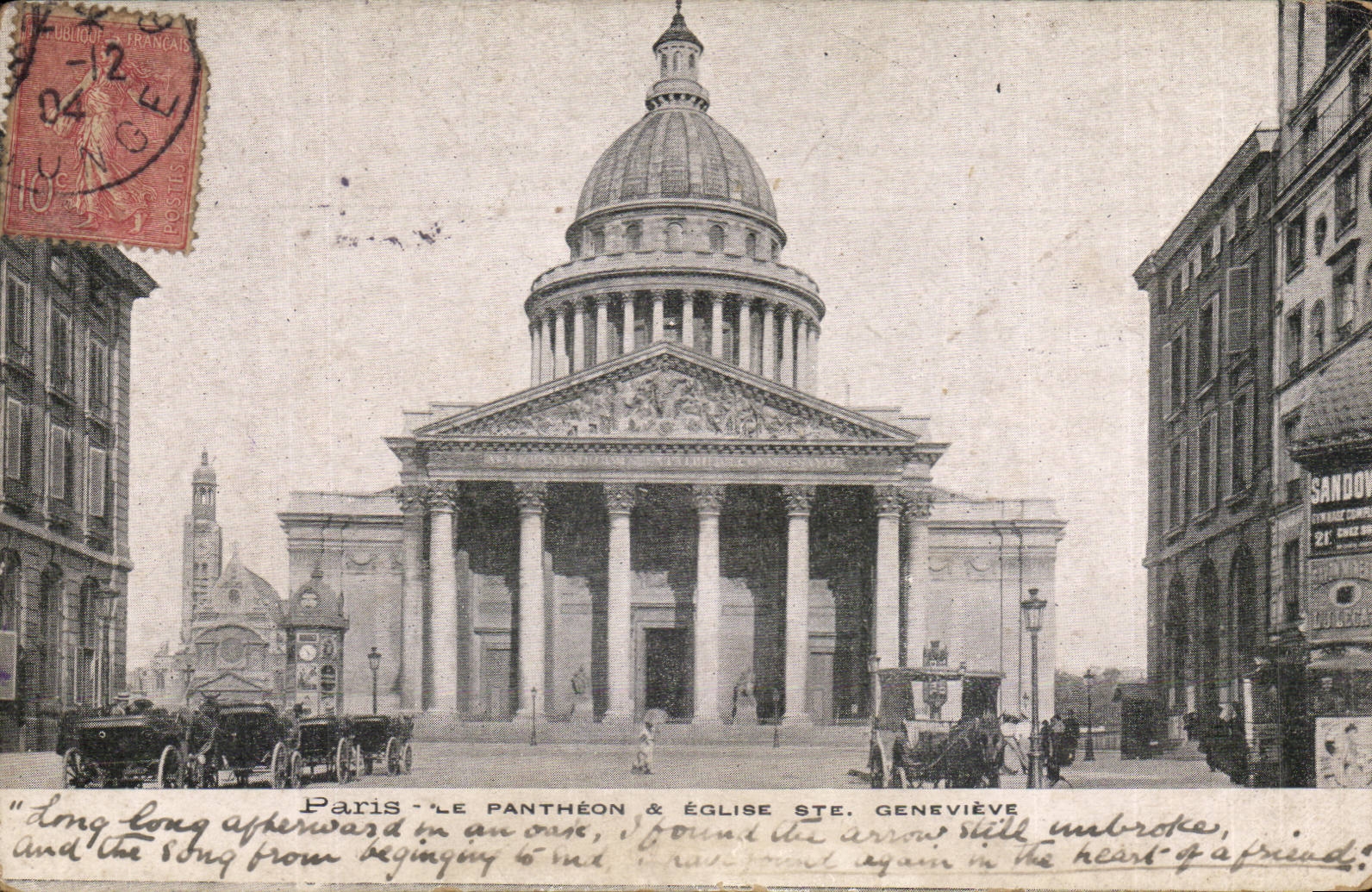 Paris - 8 - the Pantheon and Eglise co Genevieve CPA