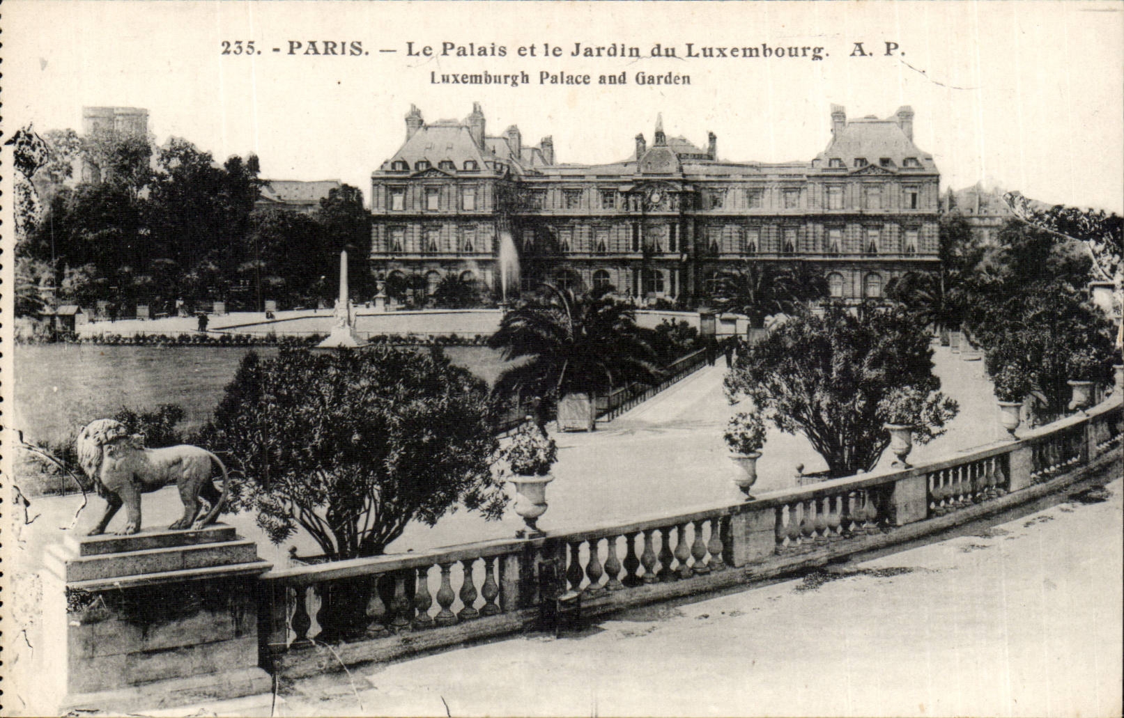 Paris - 6 - the Palate and the Garden of Luxembourg CPA -