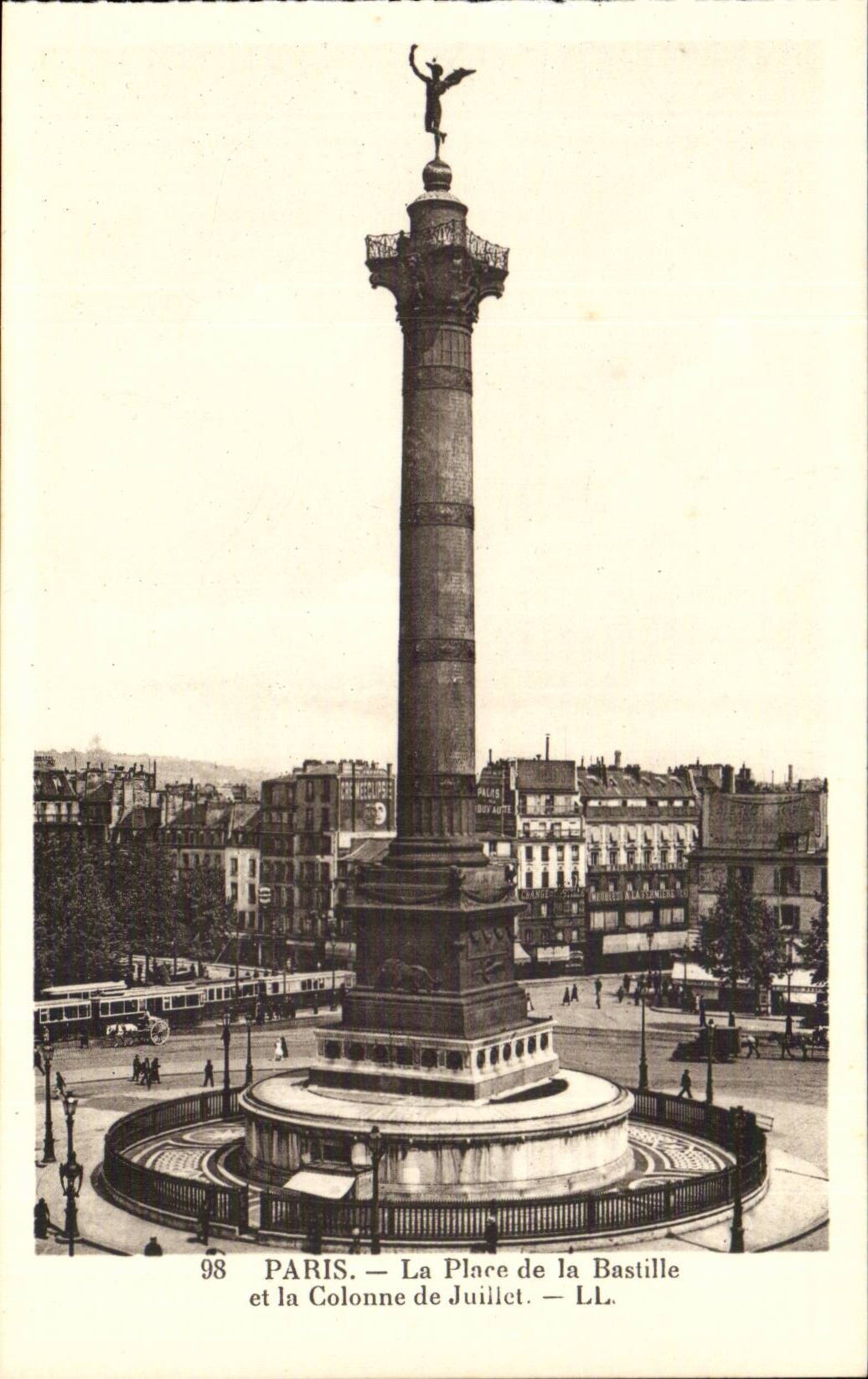 Paris - 11 - the Place of the Bastille - CPA