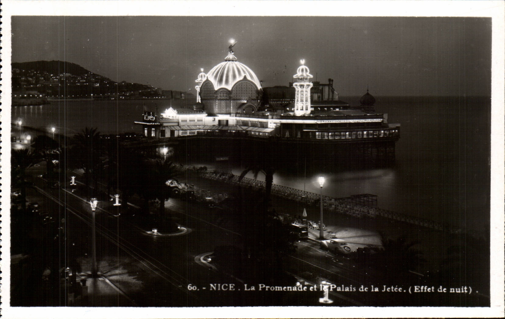 Nett - Nachteffekt - der Weg und der Gaumen des Piers - CPA