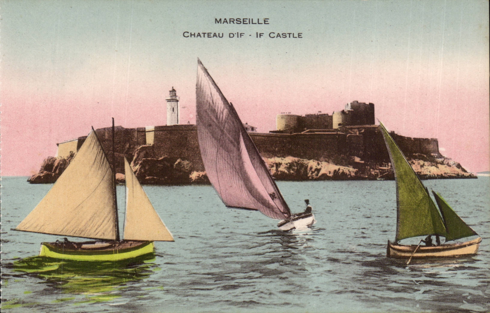 Marseille - Chateau d'If - bateau - boat - CPA
