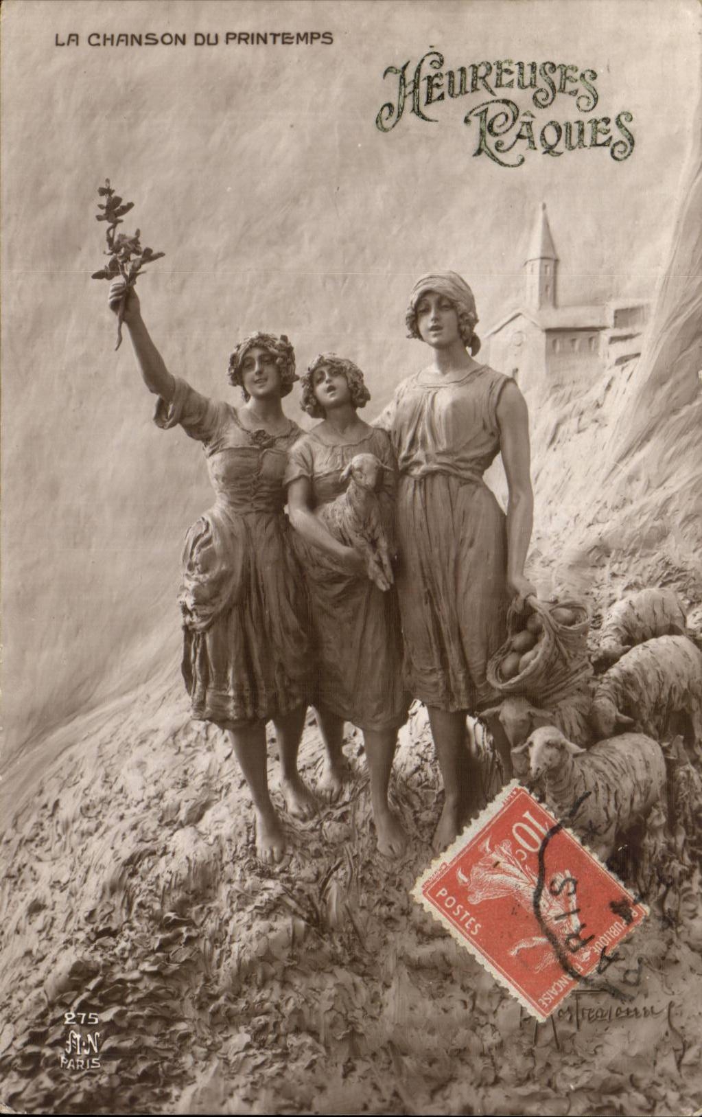 Festivals - frohliche Ostern - das Lied des Fruhlinges - CPA