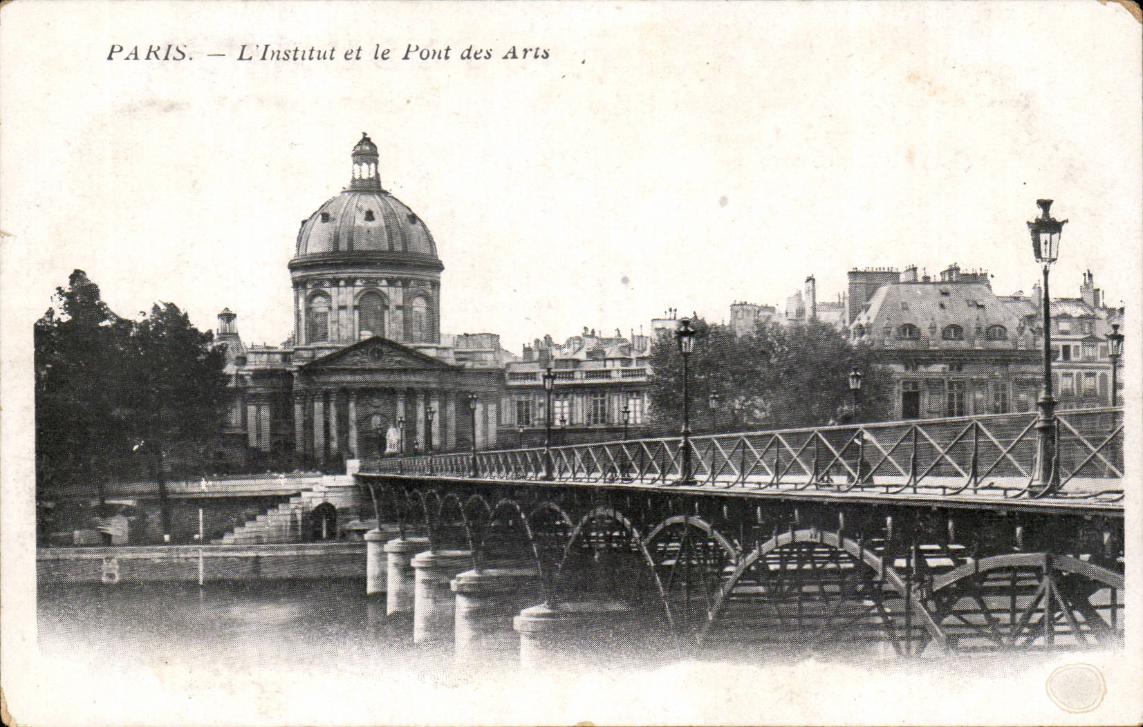Paris - 1 - L'Institut et le Pont des Arts - CPA