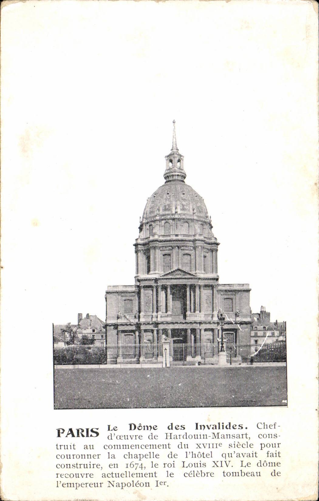 Paris - 7 - the Dome of Invalides - CPA