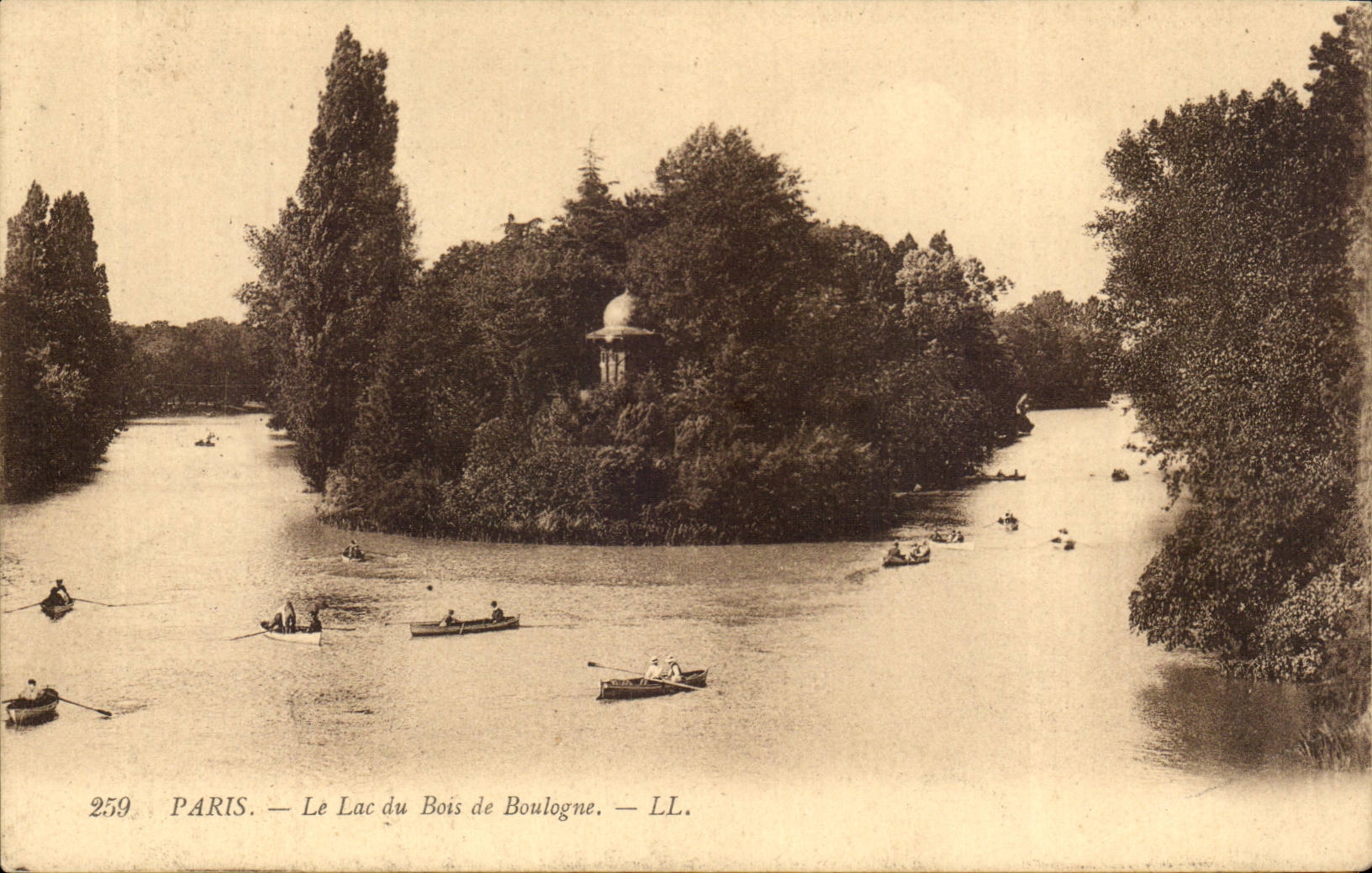 Paris - 16 - Bois de Boulogne - Le Lac - bateau - boat - CPA