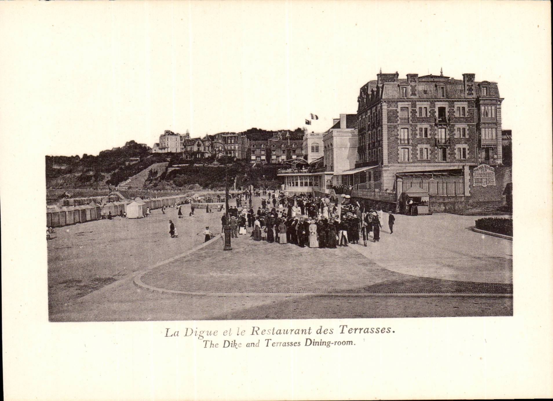 Dinard CPA the dam and the restaurant of the terraces