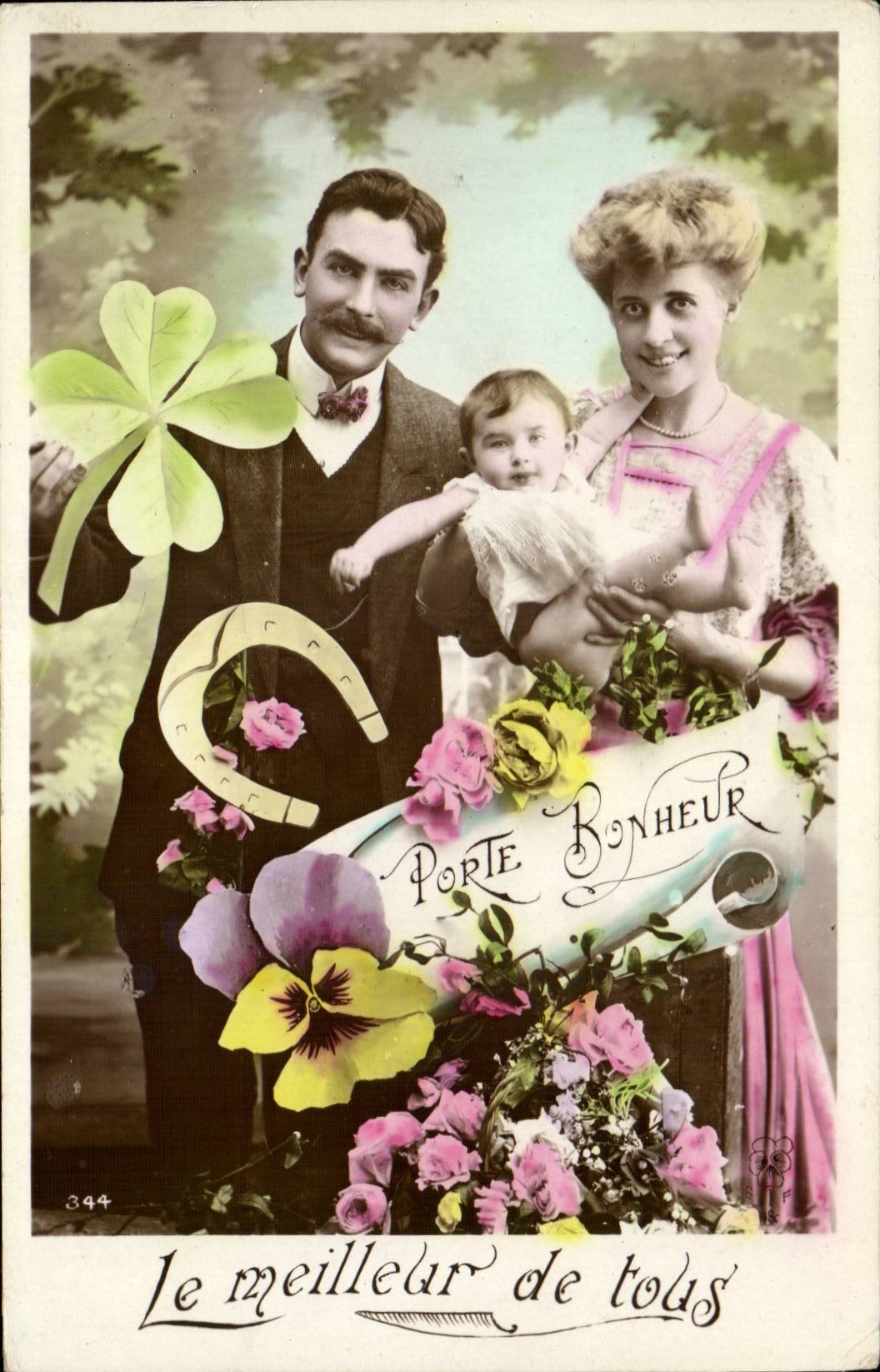 Fantasy - Baby - Gate Happiness - clover - furnace leaf clover - CPA