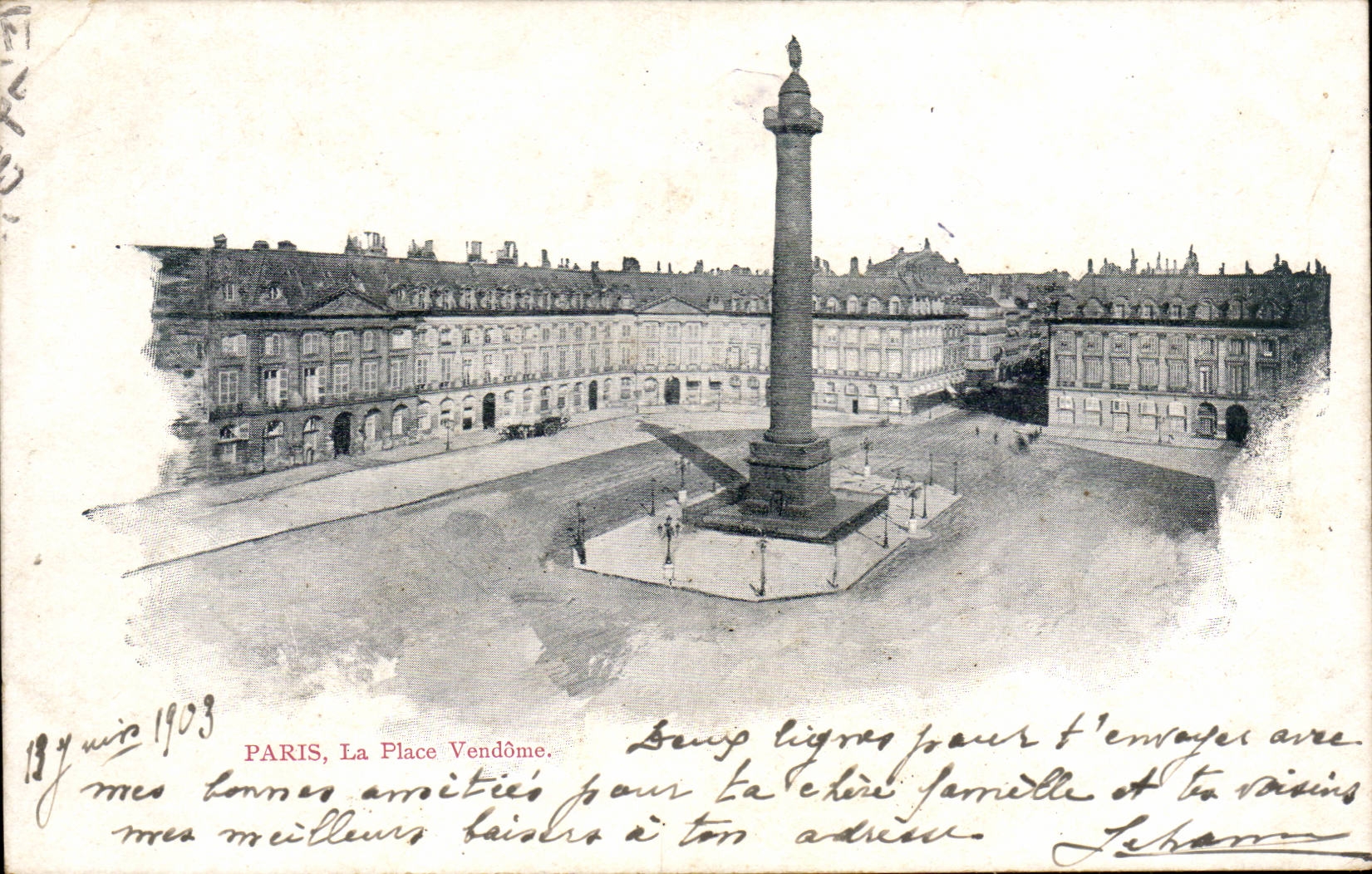 Paris - 1 - La Place Vendome CPA
