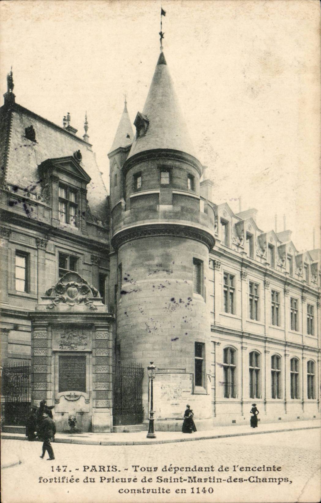 Paris - 1 - Tour dependant de l'enceinte fortifiee du Prieure de Saint Martin des Champs - construite 1140 CPA