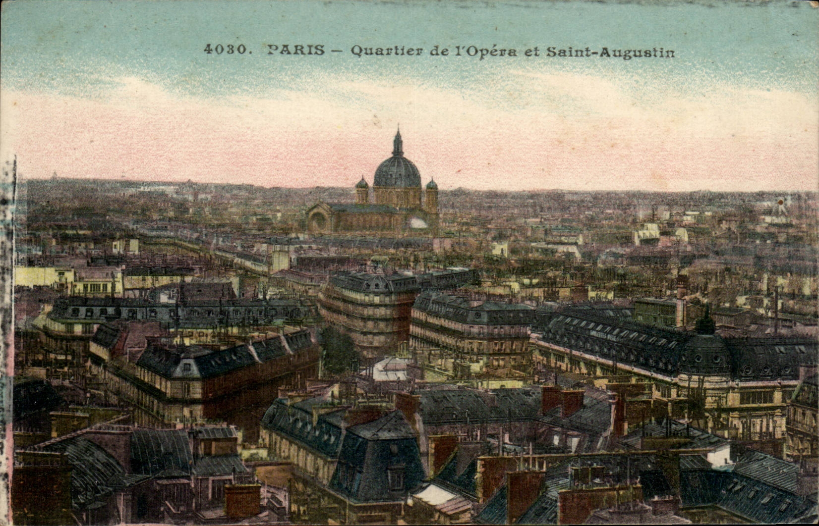 Paris - 8 - District of the Opera and Church Saint Augustin CPA