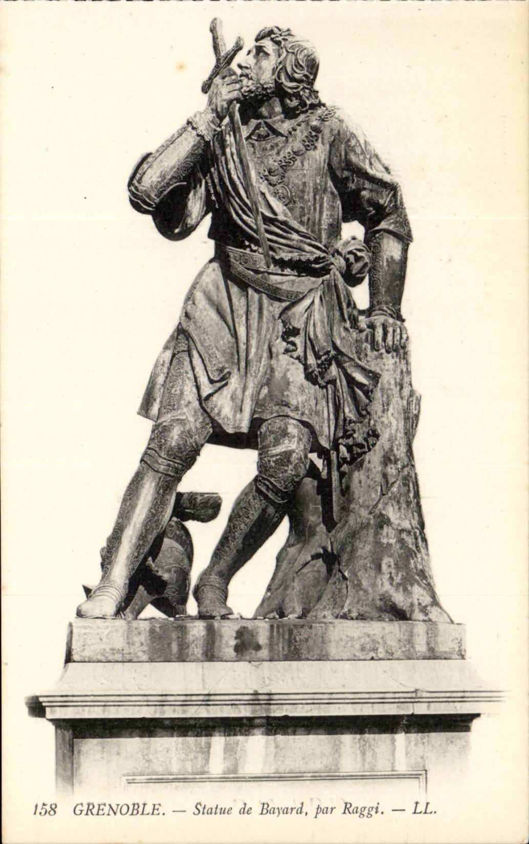 Grenoble - Statue von Bayard - CPA