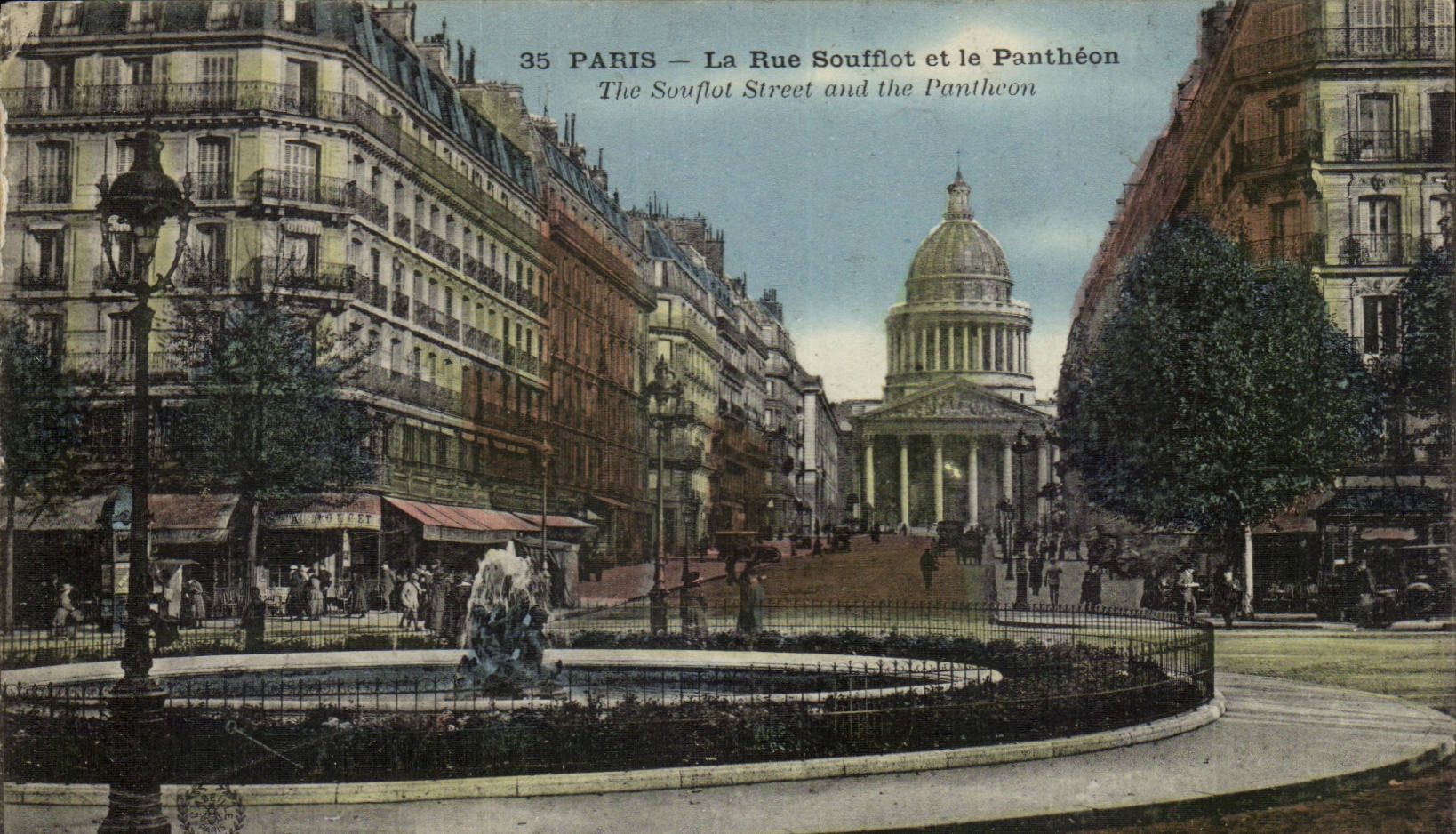 Paris - 5 - the Street Soufflot and the Pantheon - CPA