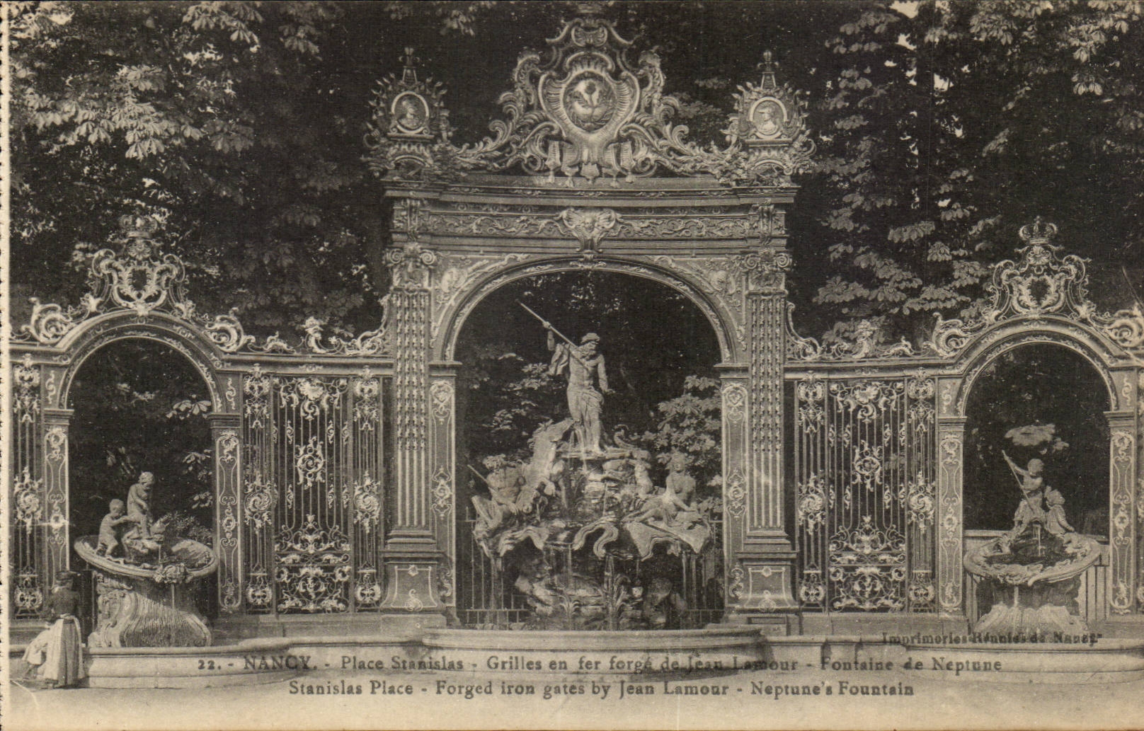 Nancy CPA Grilles en fer forge de Jean Lamour Fontaine de Neptune