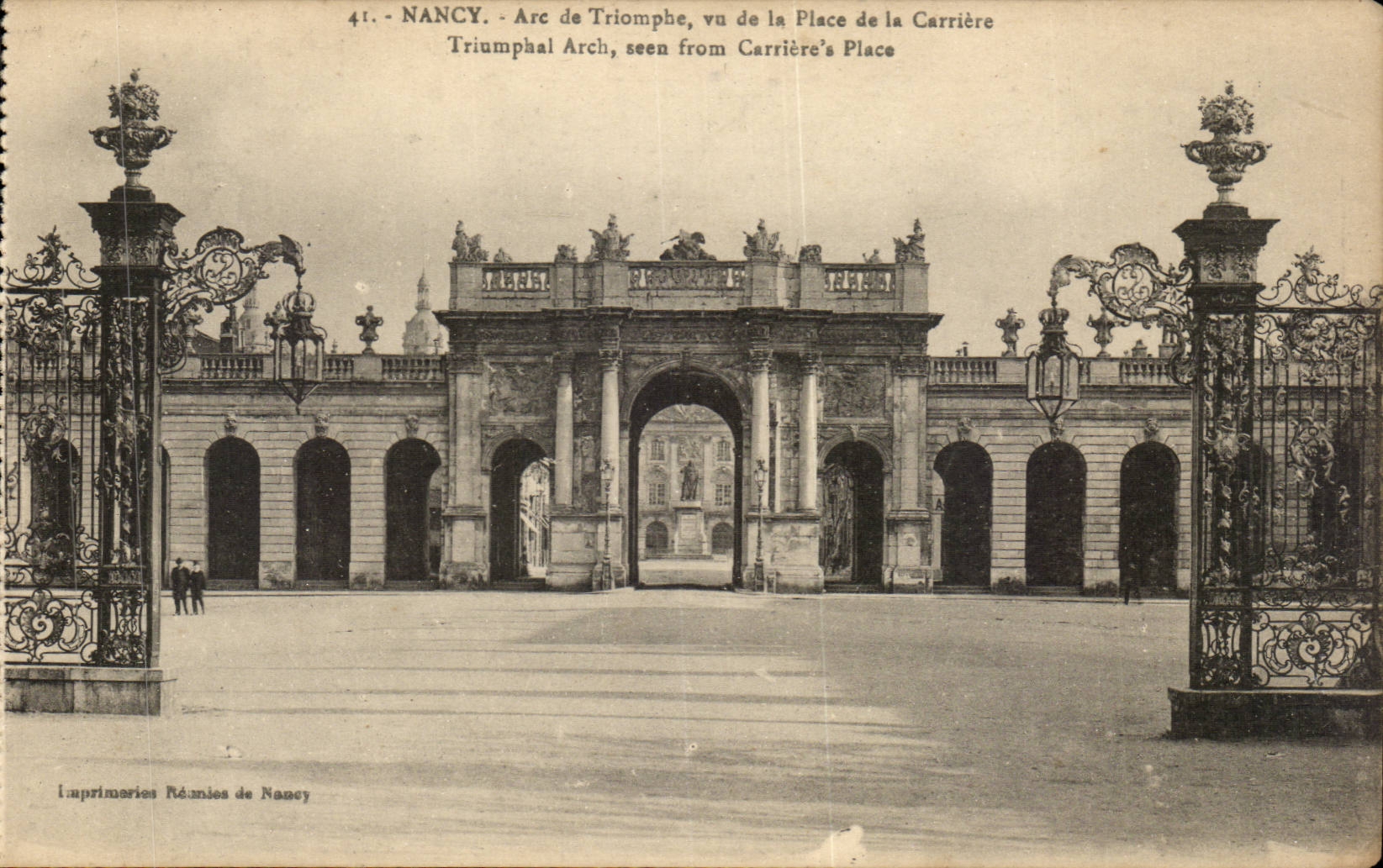 Nancy CPA Arc de triomphe vu de la place de la Carriere
