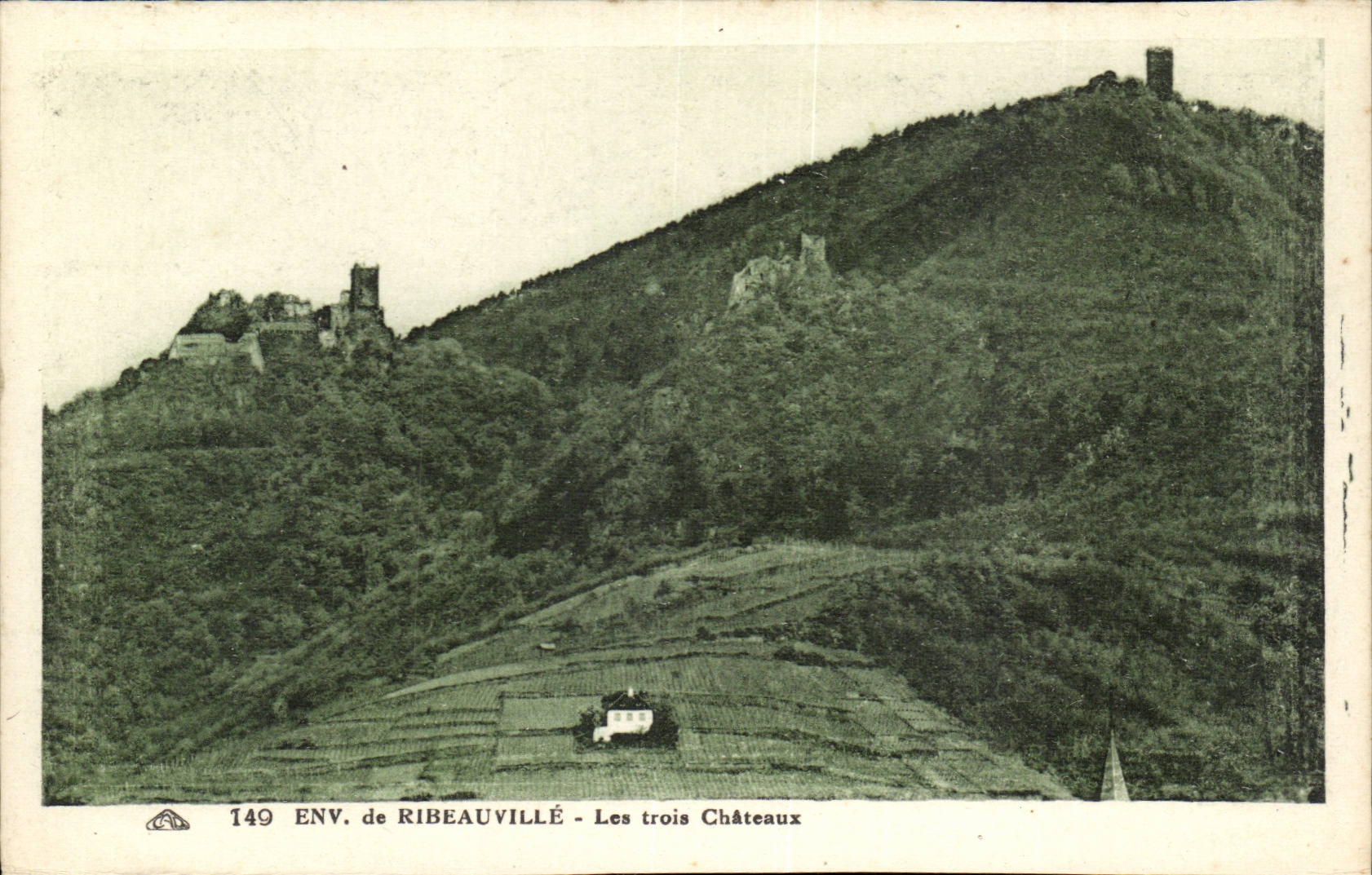 CPA Surroundings of Ribeauville three castles