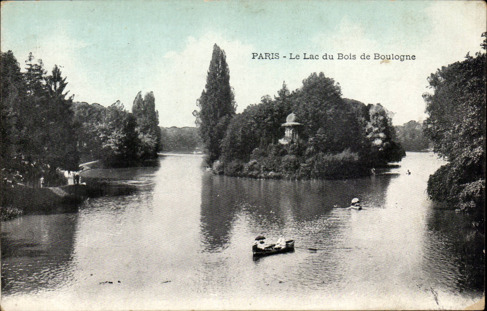 Paris CPA le lac du bois de Boulogne