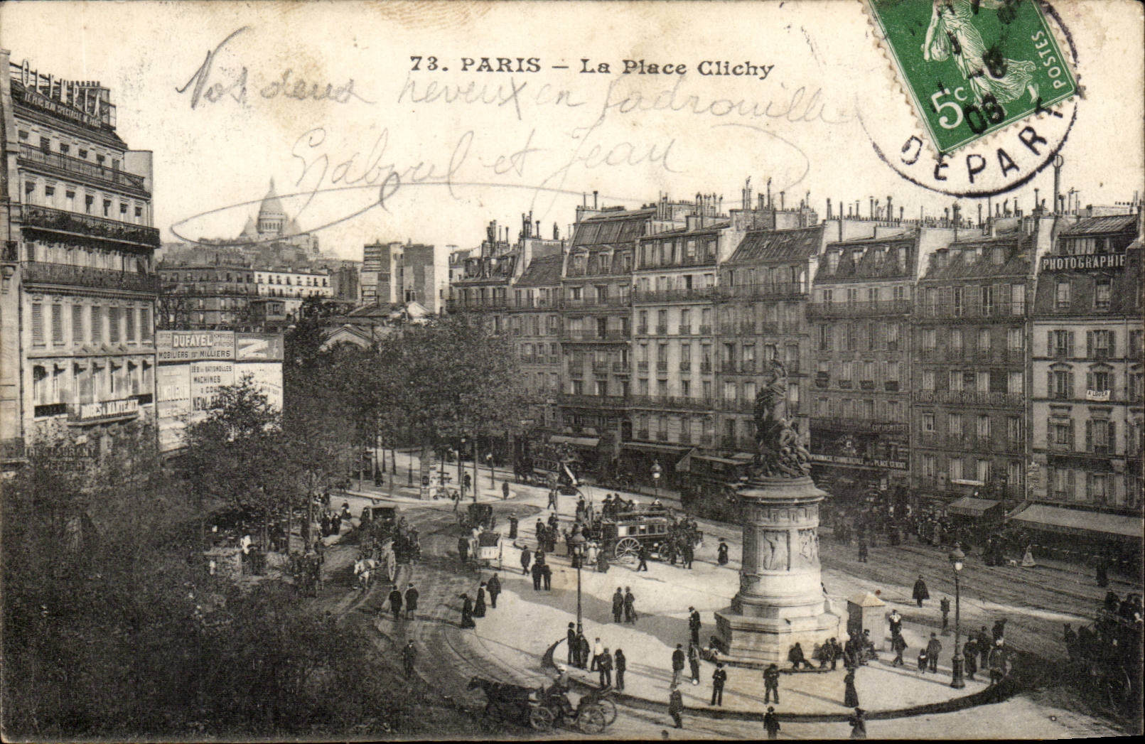 Paris CPA La Place Clichy