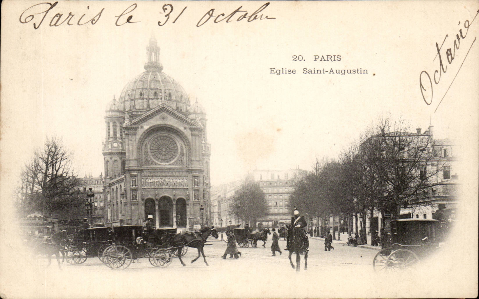 Paris CPA Church Saint Augustin