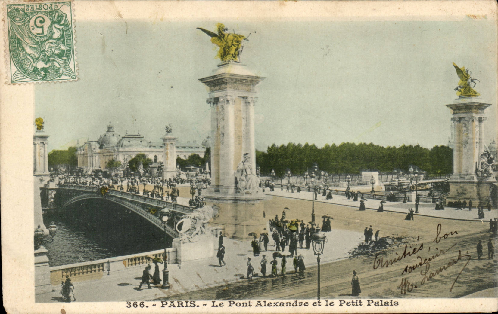 Paris CPA the bridge Alexandre and the small palace