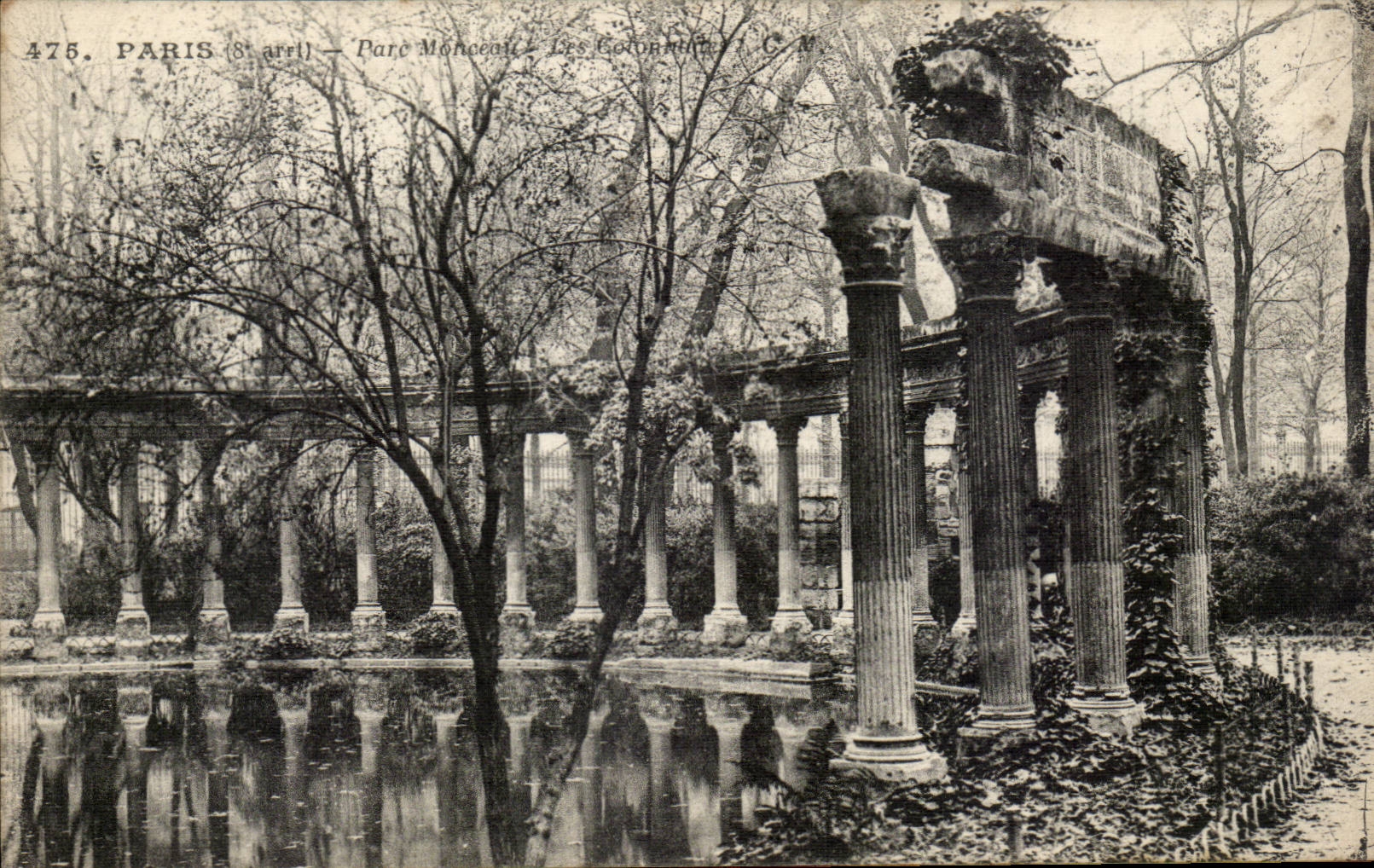 Paris CPA Park Heap columns
