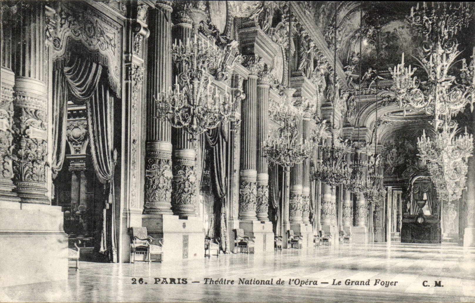 Paris CPA Theatre national de l'opera le grand foyer