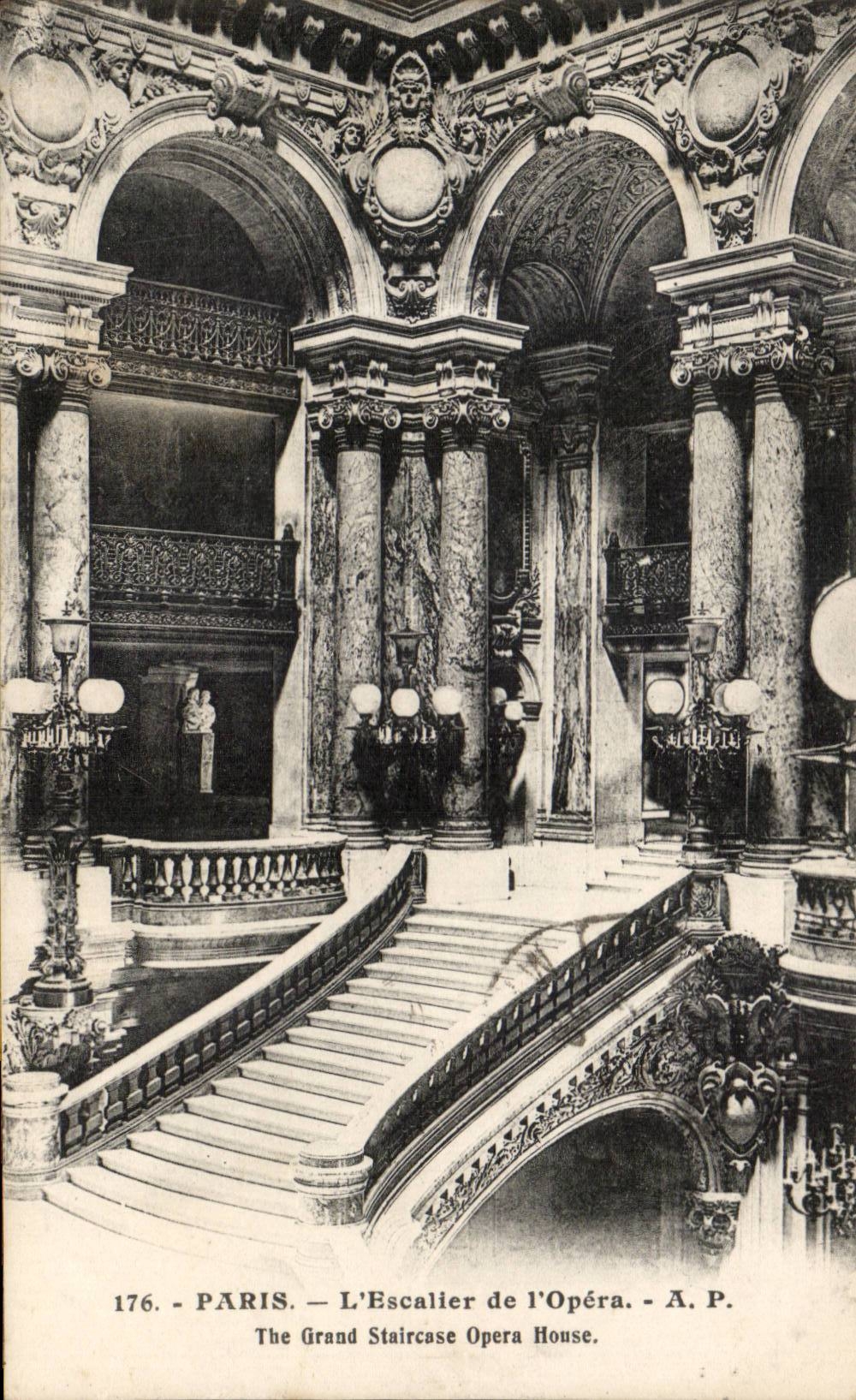 Paris CPA L'opera Garnier Escalier