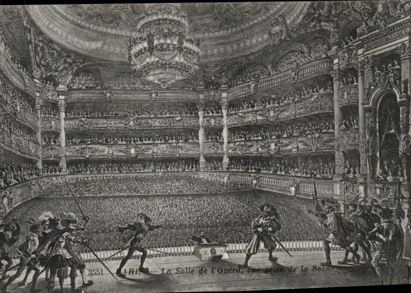 Paris CPA L'opera Garnier Vue prise de la scene