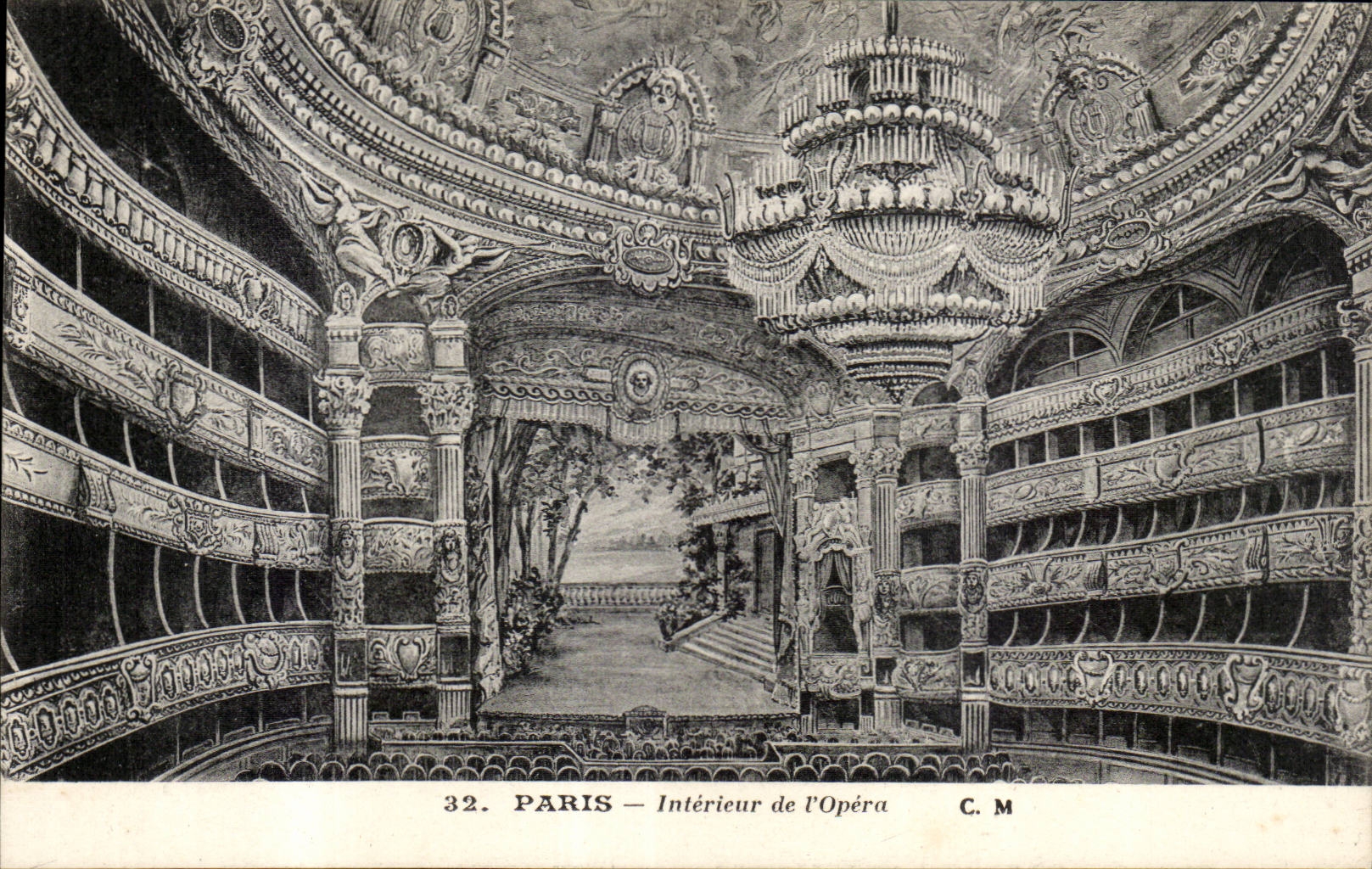 Paris CPA L'opera Garnier Interieur