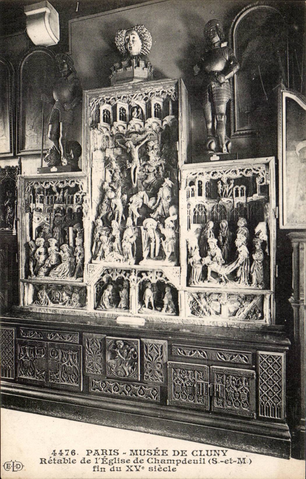 Paris CPA Museum of Cluny Retable of the church of fine Champdell of 15th
