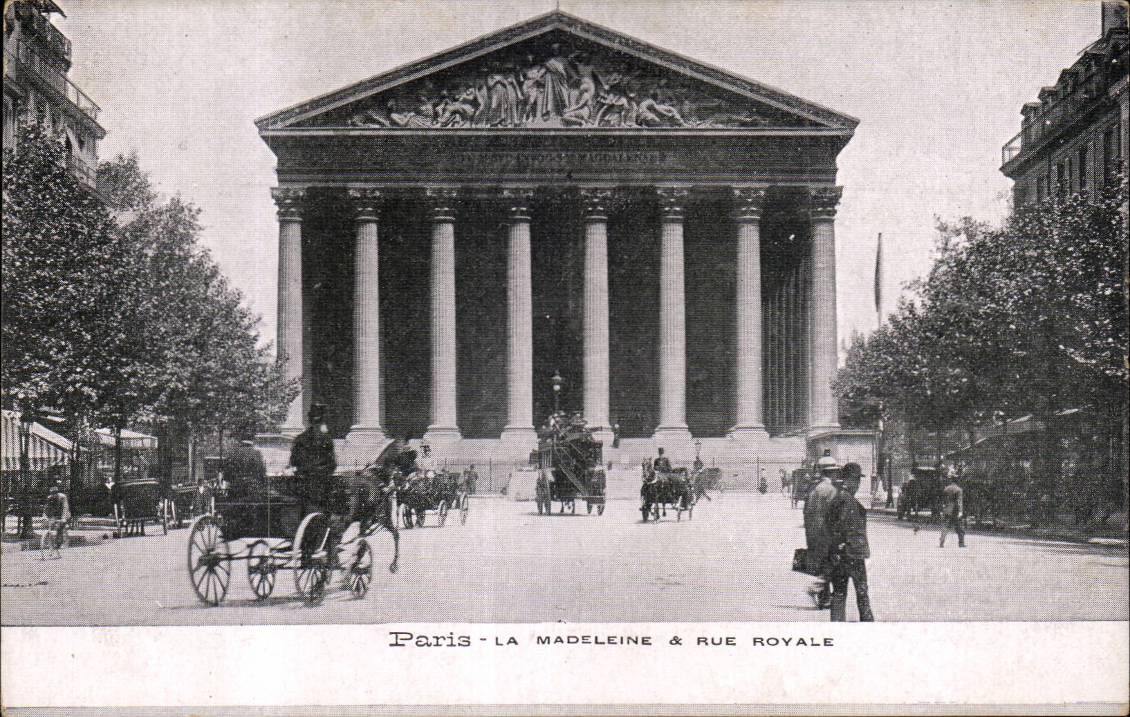 Paris CPA Madeleine et Rue royale