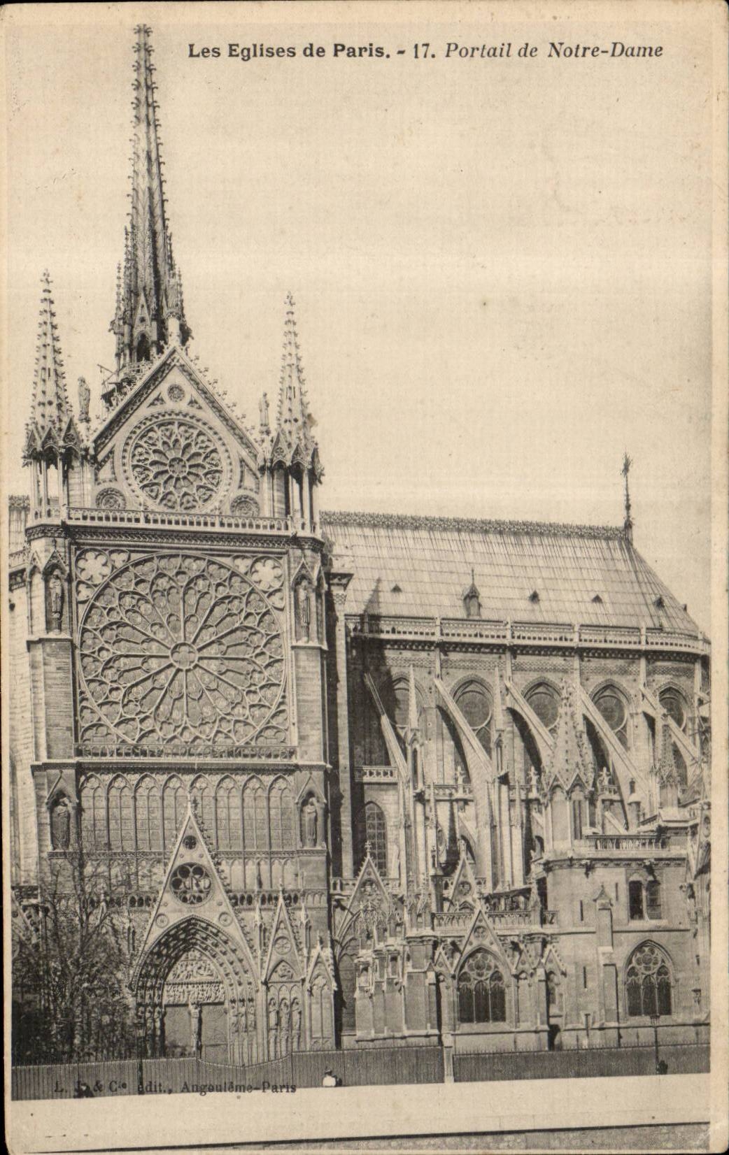 Paris CPA Portail de Notre Dame