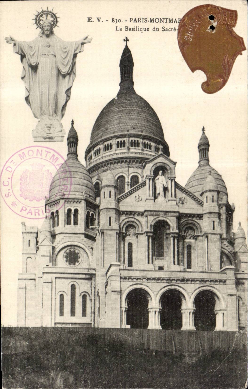 Paris CPA Montmartre Sacre coeur la basilique
