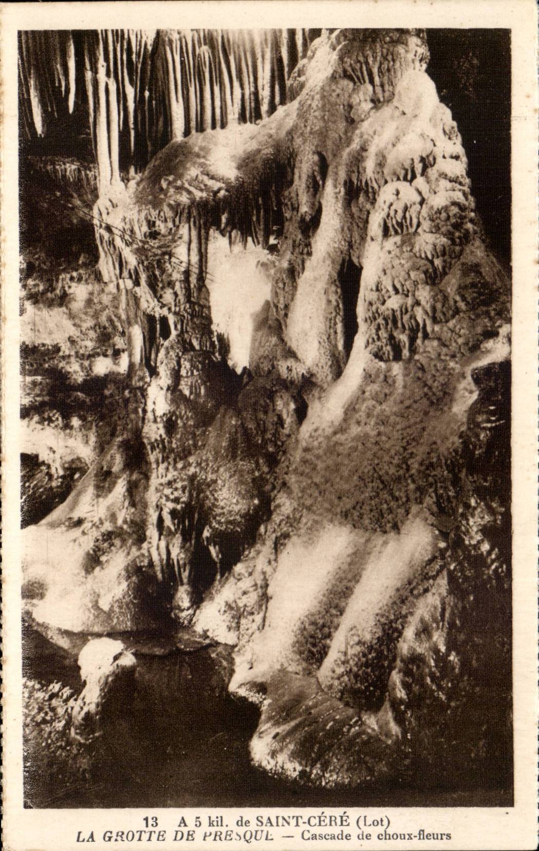 CPA a 5 km de Saint Cere Cascade de choux fleurs