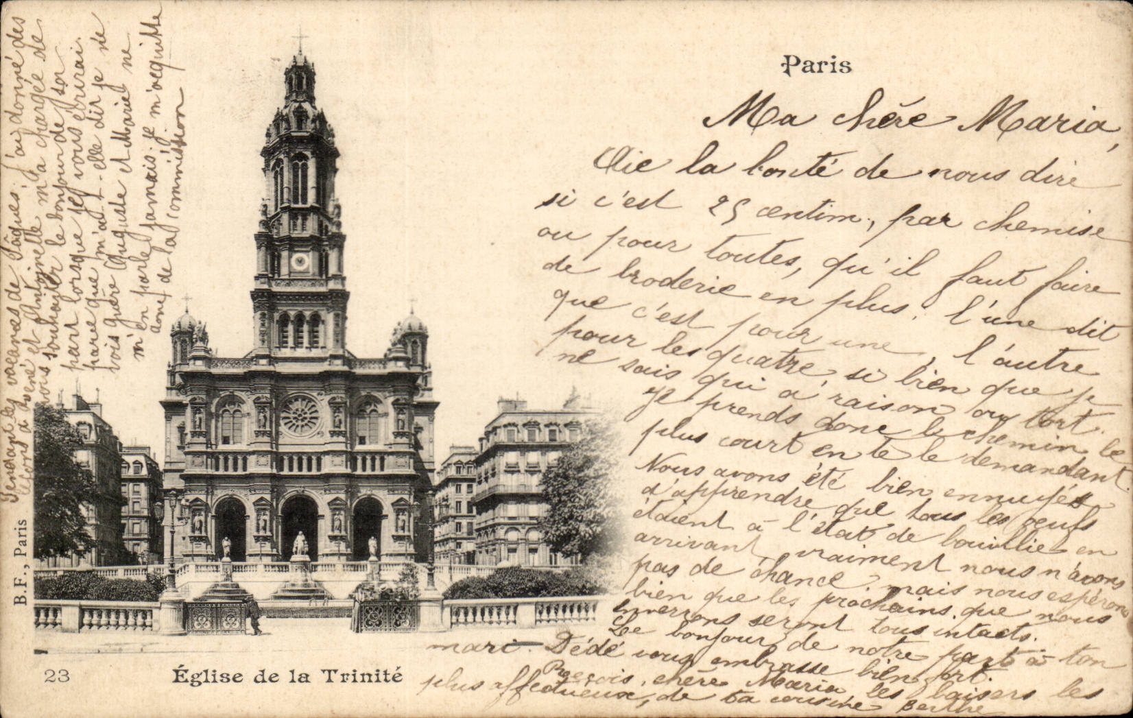 Paris CPA Eglise de la Trinite