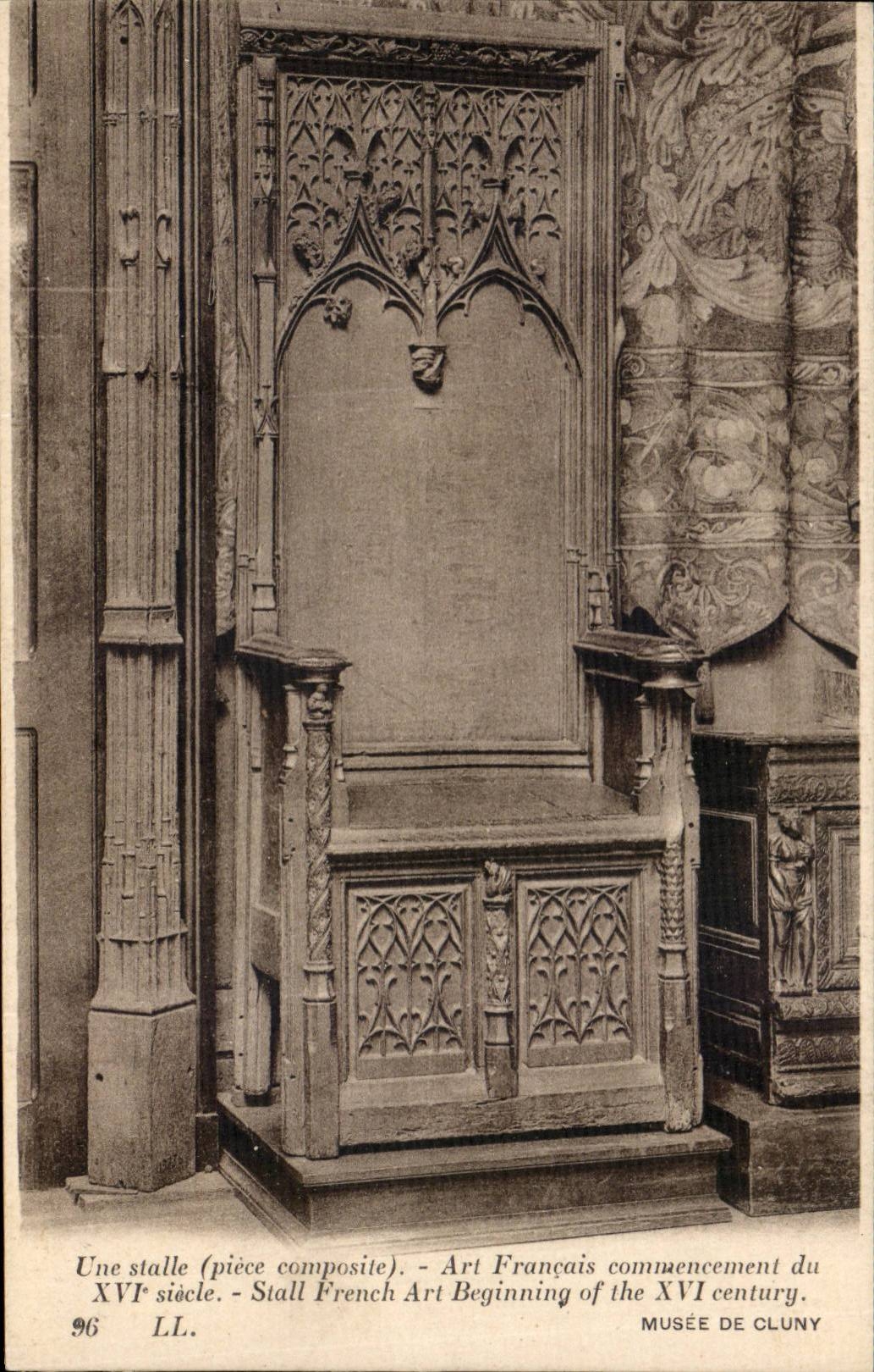 Paris CPA Museum of Cluny a stall French Art