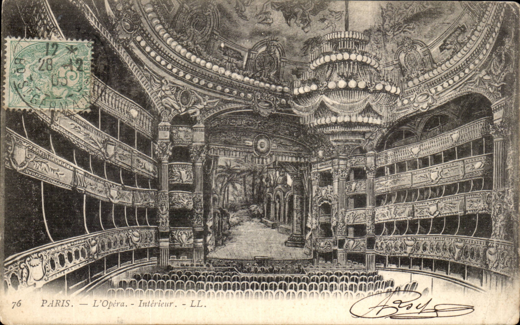 Paris CPA L'opera Interieur