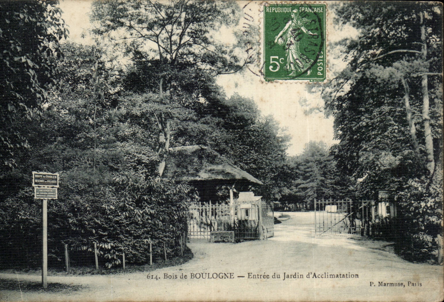 Paris CPA Bois de Boulogne Entree du jardin d'acclimatation