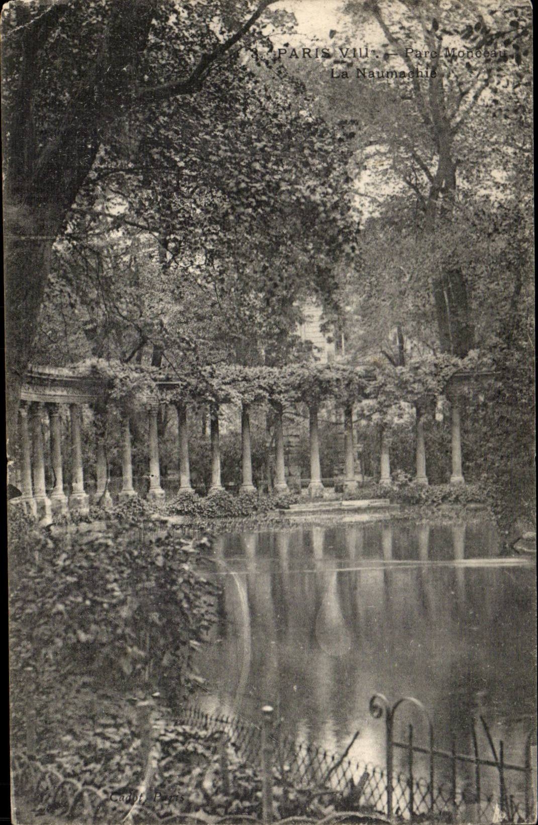 Paris CPA Park heap Naumachie