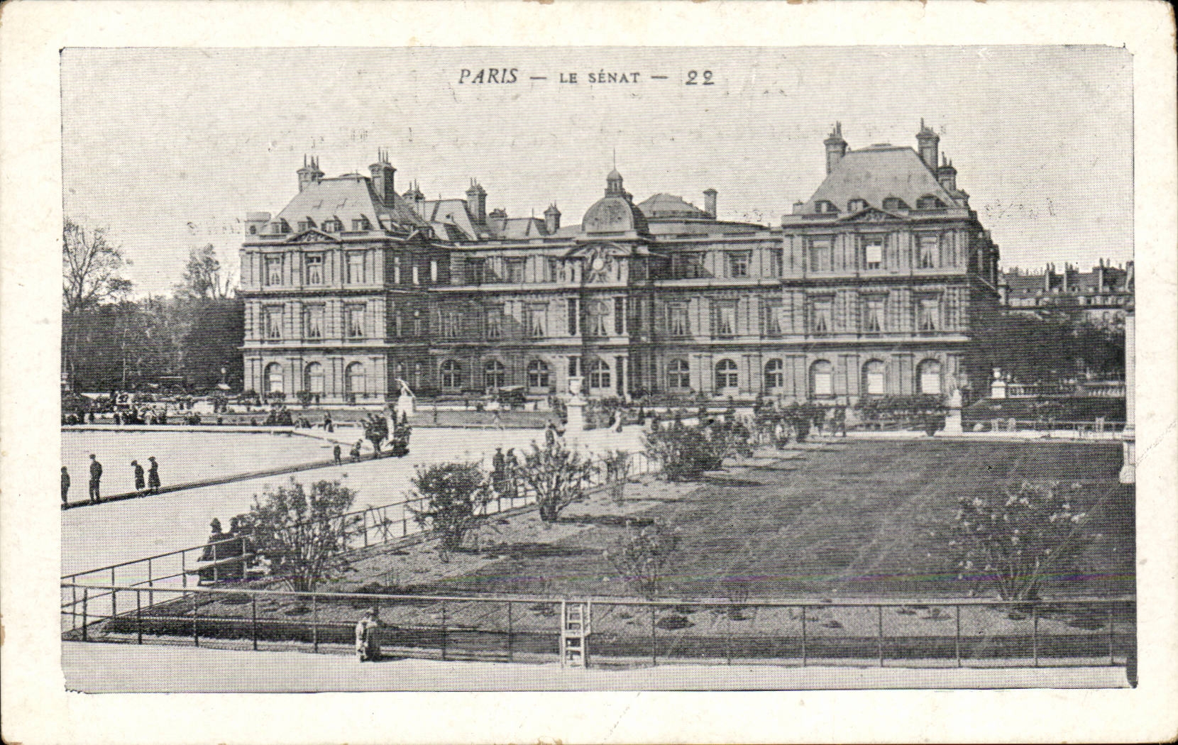 Paris CPA the Senate Garden of Luxembourg