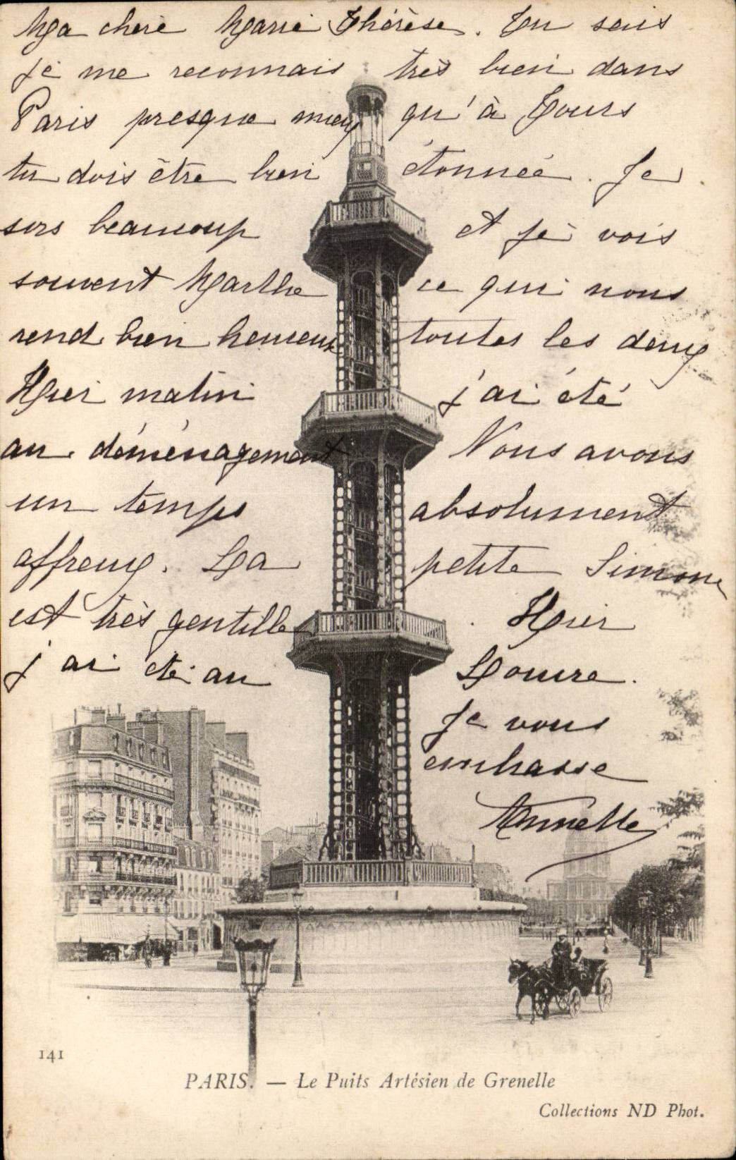 Paris CPA the artesian well of Grenelle