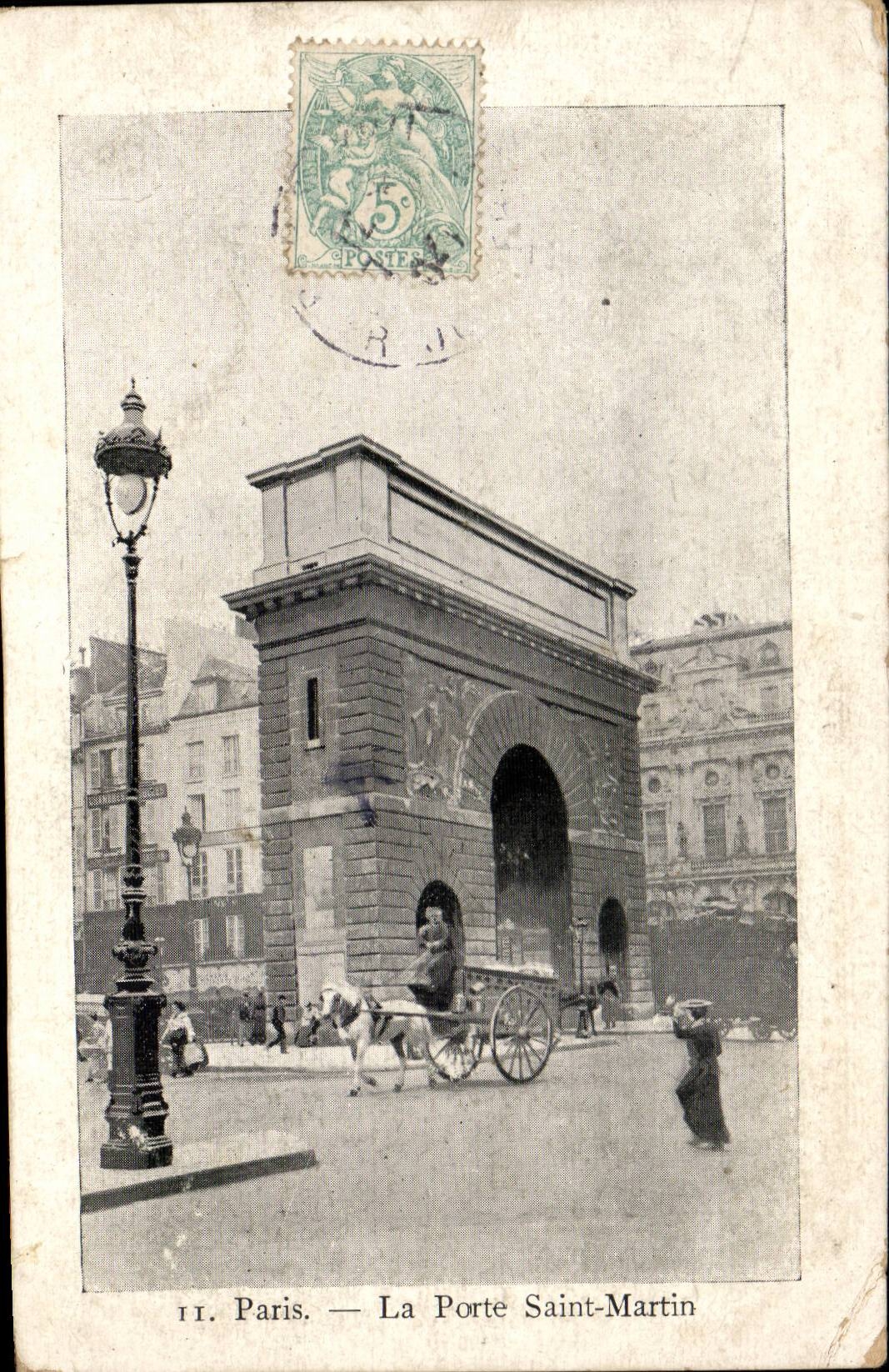 Paris CPA the door Saint Martin