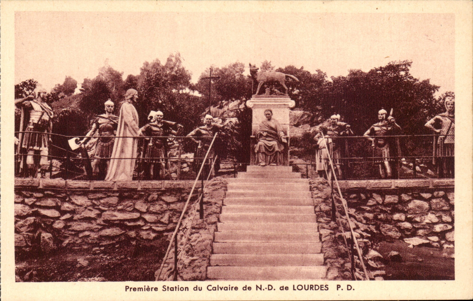 CPA Martyrdom of Lourdes 1st Station Martyrdom