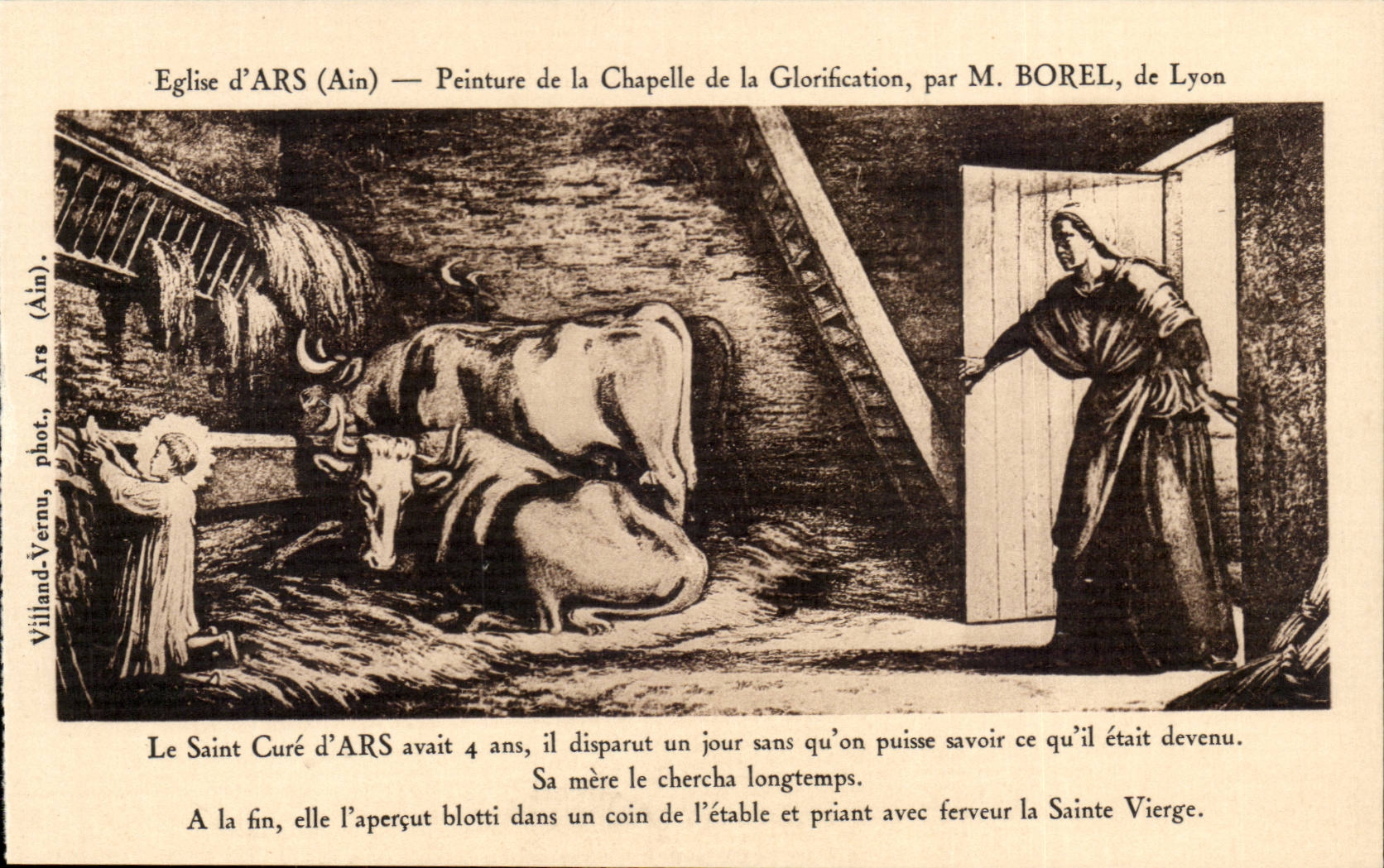 CPA ARS-Kirche-Anstrich der Wolbung der Verherrlichung durch Herrn Borel von Lyon (Kuhe)